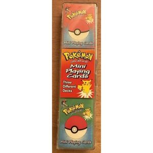 1999 pokemon mini playing card set bicycle brand Sealed New